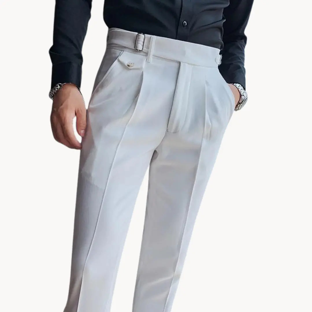 Pantalon de Costume Plissé pour Homme | Pantalon Habillé Slim Fit