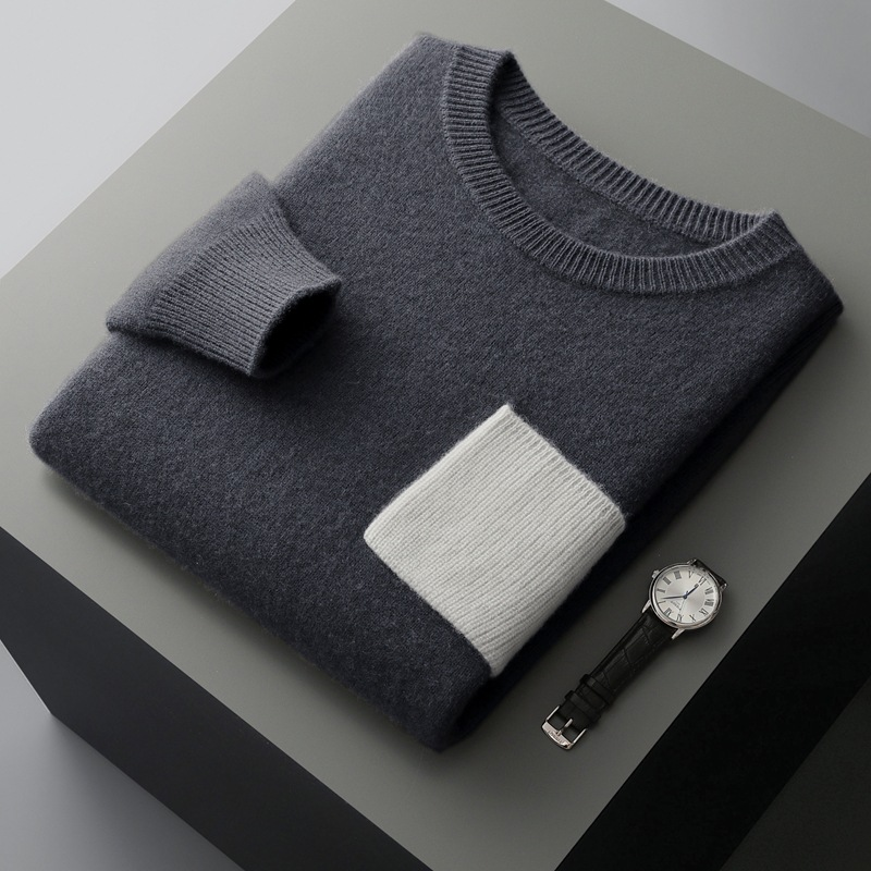 Bellini | Pull en cachemire avec poche contrastée
