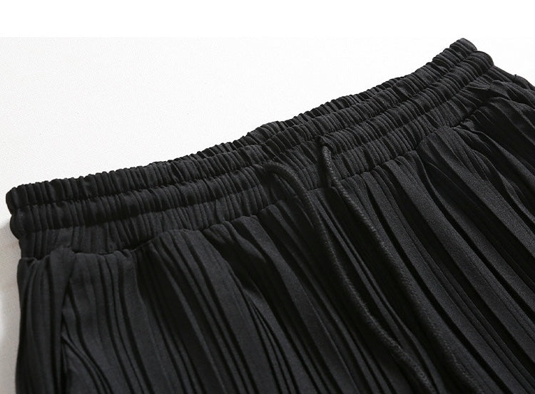 Pantalon Ample à Jambes Larges Plissé pour Homme | Pantalon Plissé Élégant