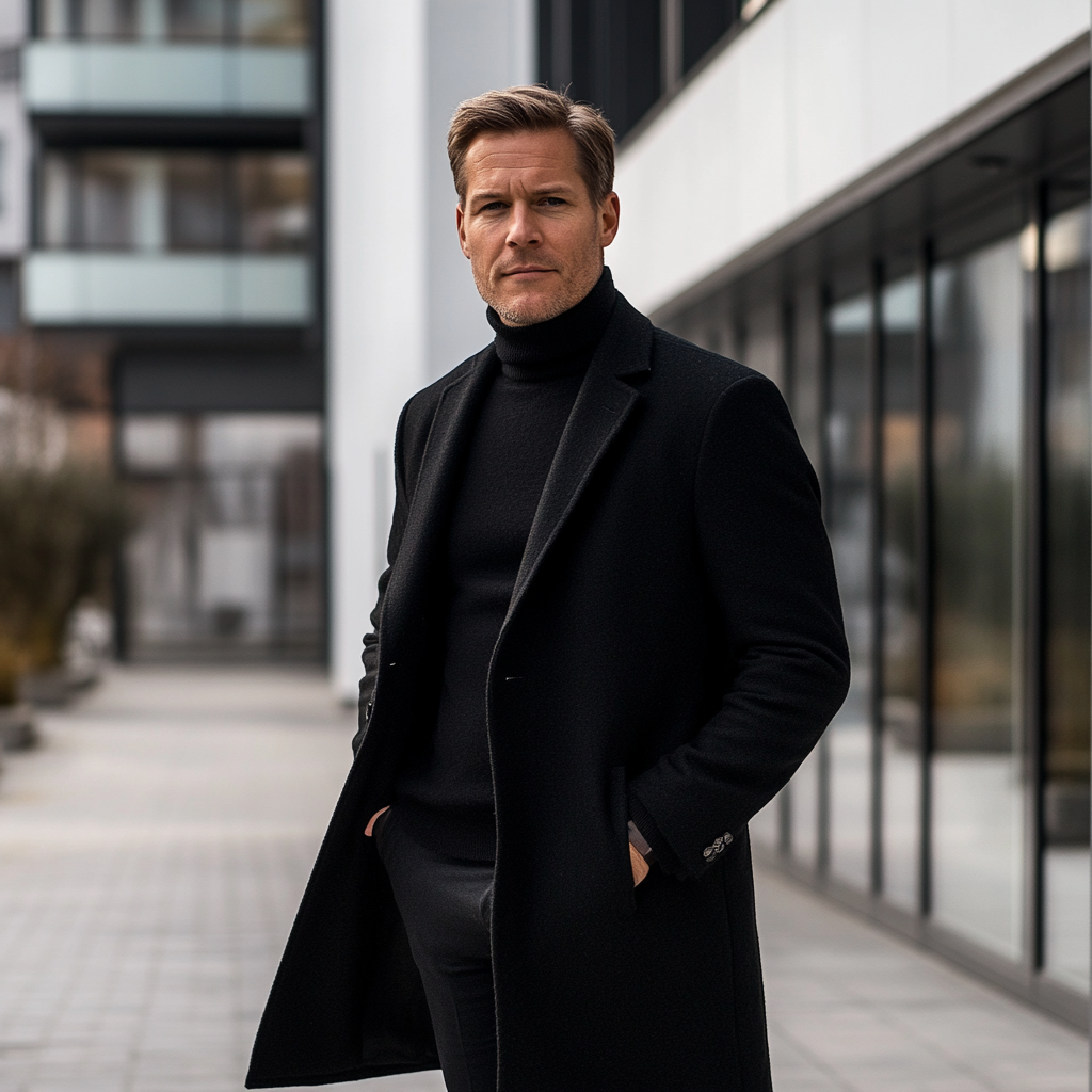 Manteau Long d’Hiver Ajusté pour Homme | Manteau Classique Chaud d’Hiver